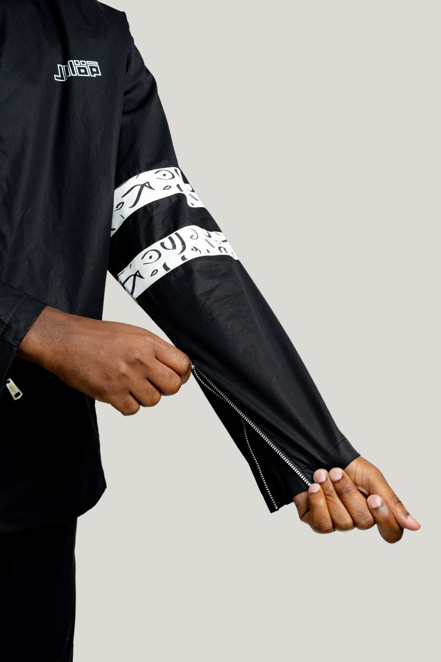 Arabic Tashkeel Tracksuit Jacket - Black