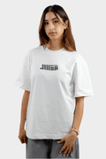 Half-Embroidered Logo T-Shirt - Ecru