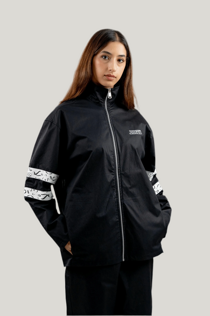 Arabic Tashkeel Tracksuit Jacket - Black