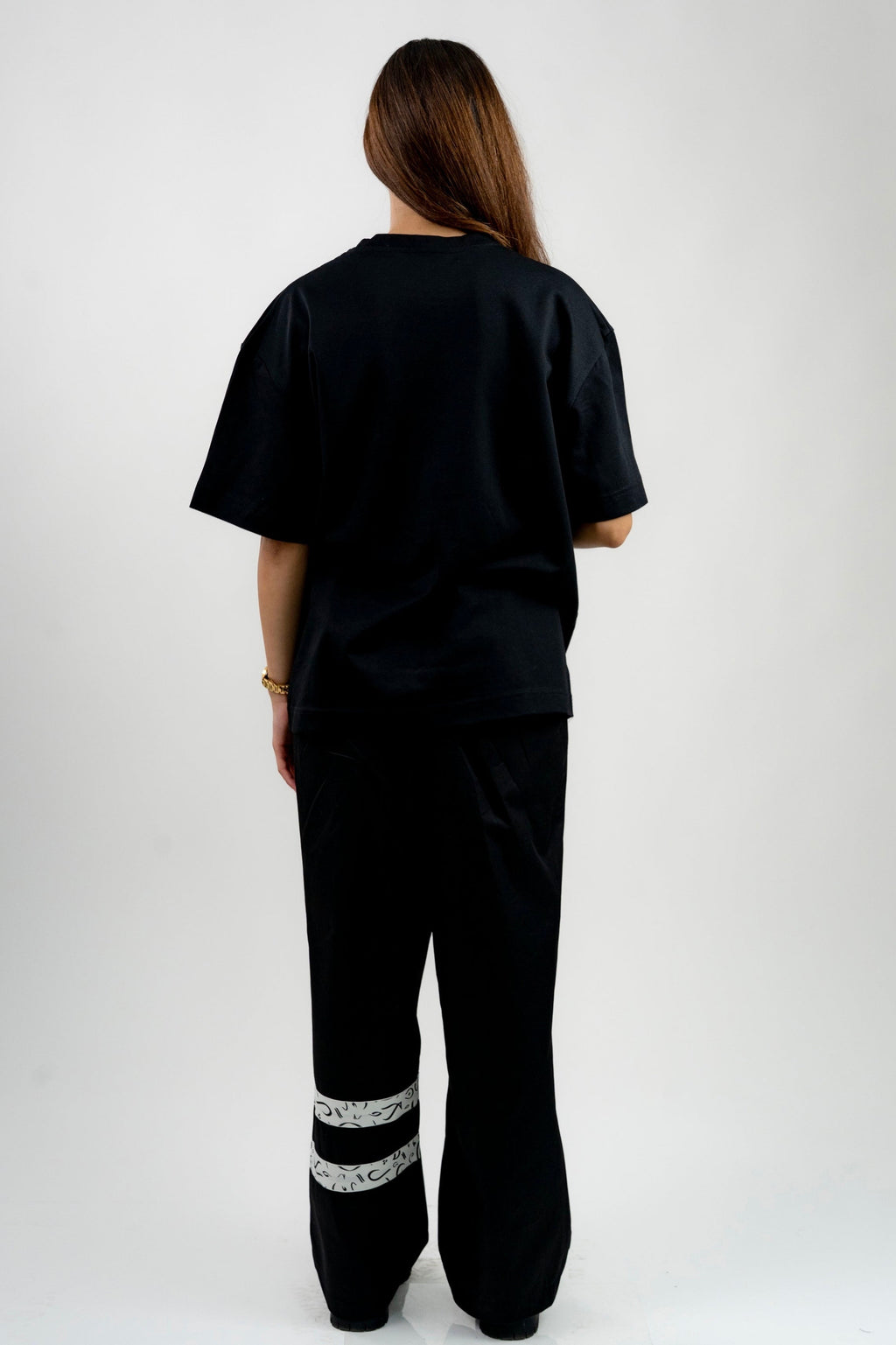 Arabic Tashkeel Tracksuit Trousers - Black