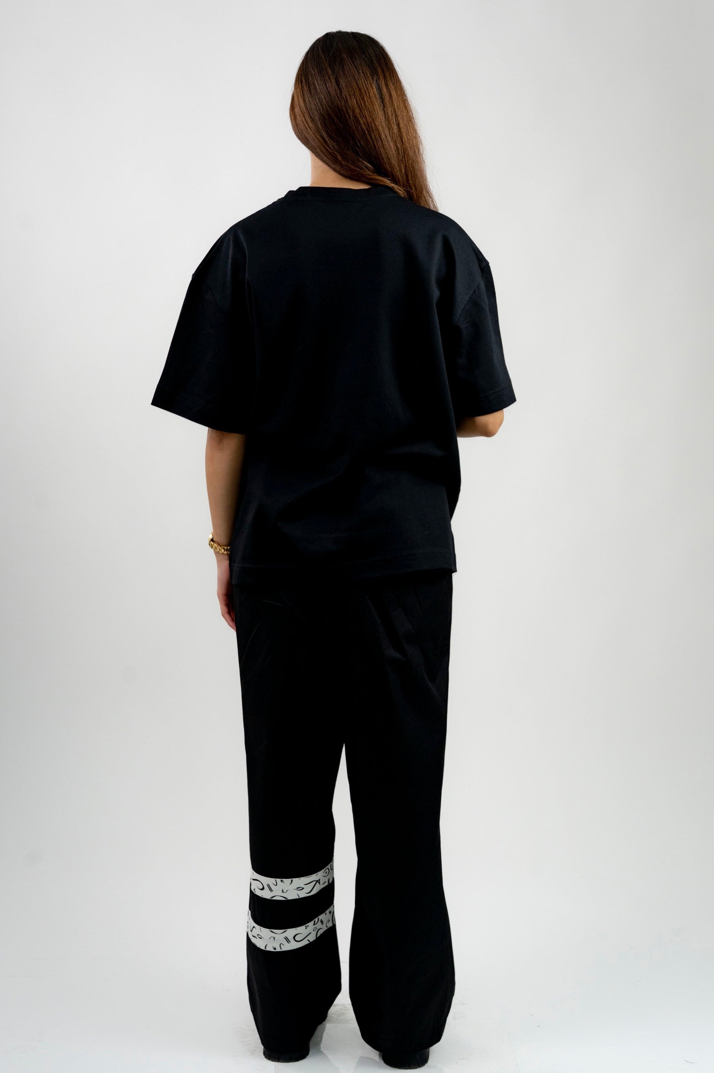 Arabic Tashkeel Tracksuit Trousers - Black