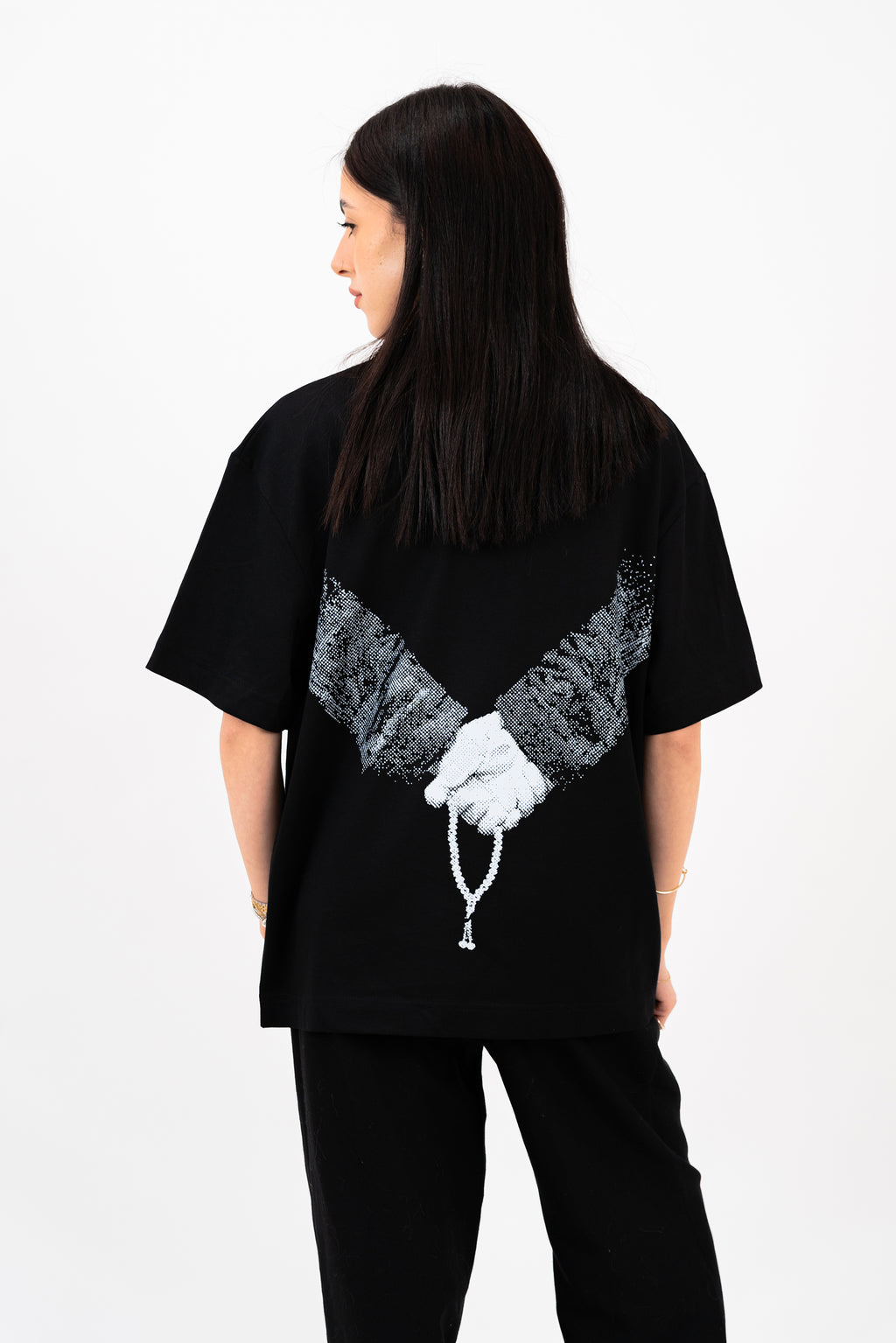 Prayer Beads T-Shirt - Black/White