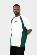 Pique Active T-Shirt - Ecru/Green