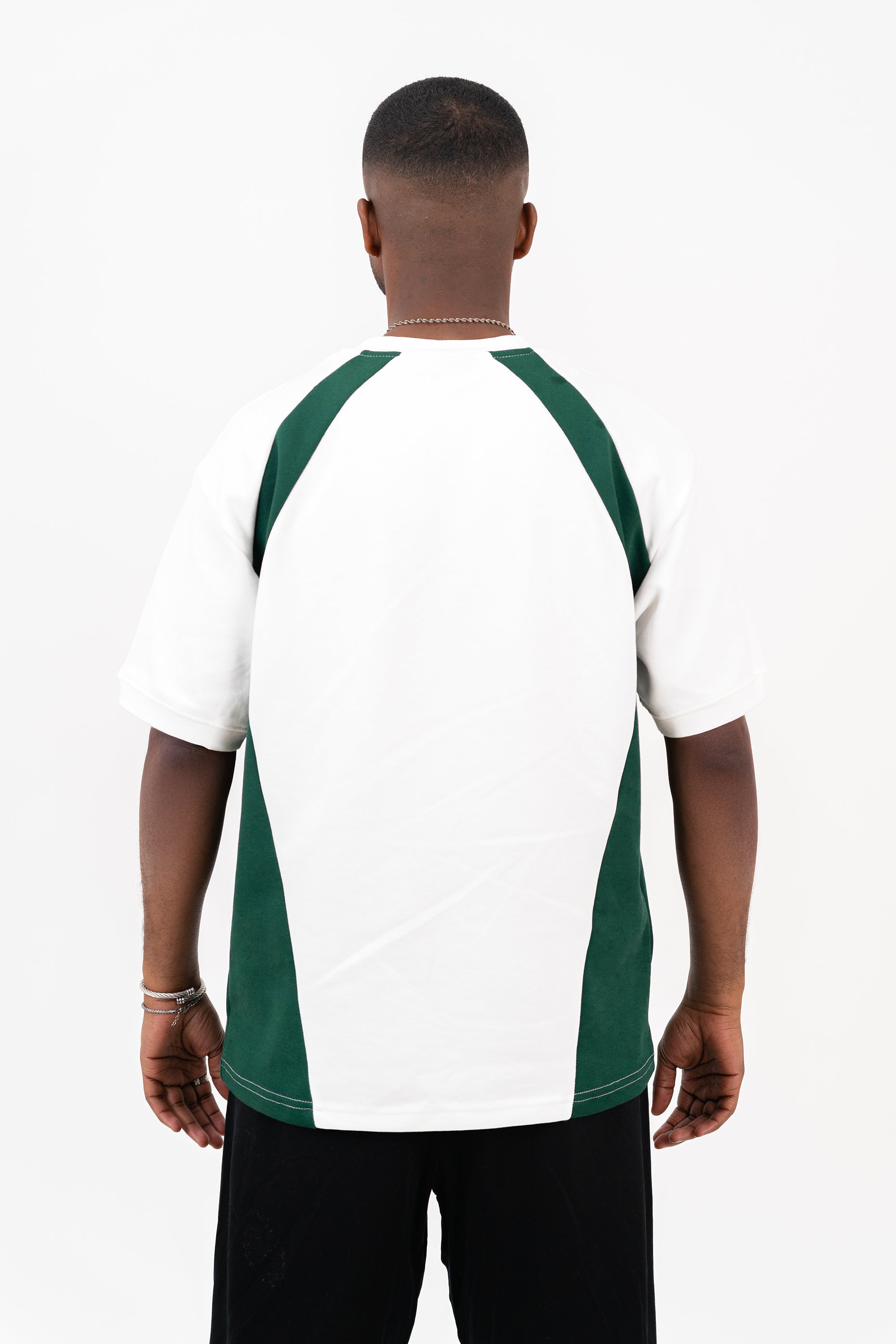 Pique Active T-Shirt - Ecru/Green