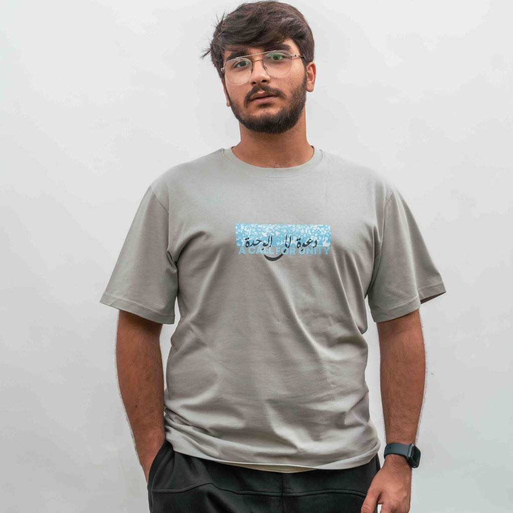 March For Unity T-Shirt in Grey for Men