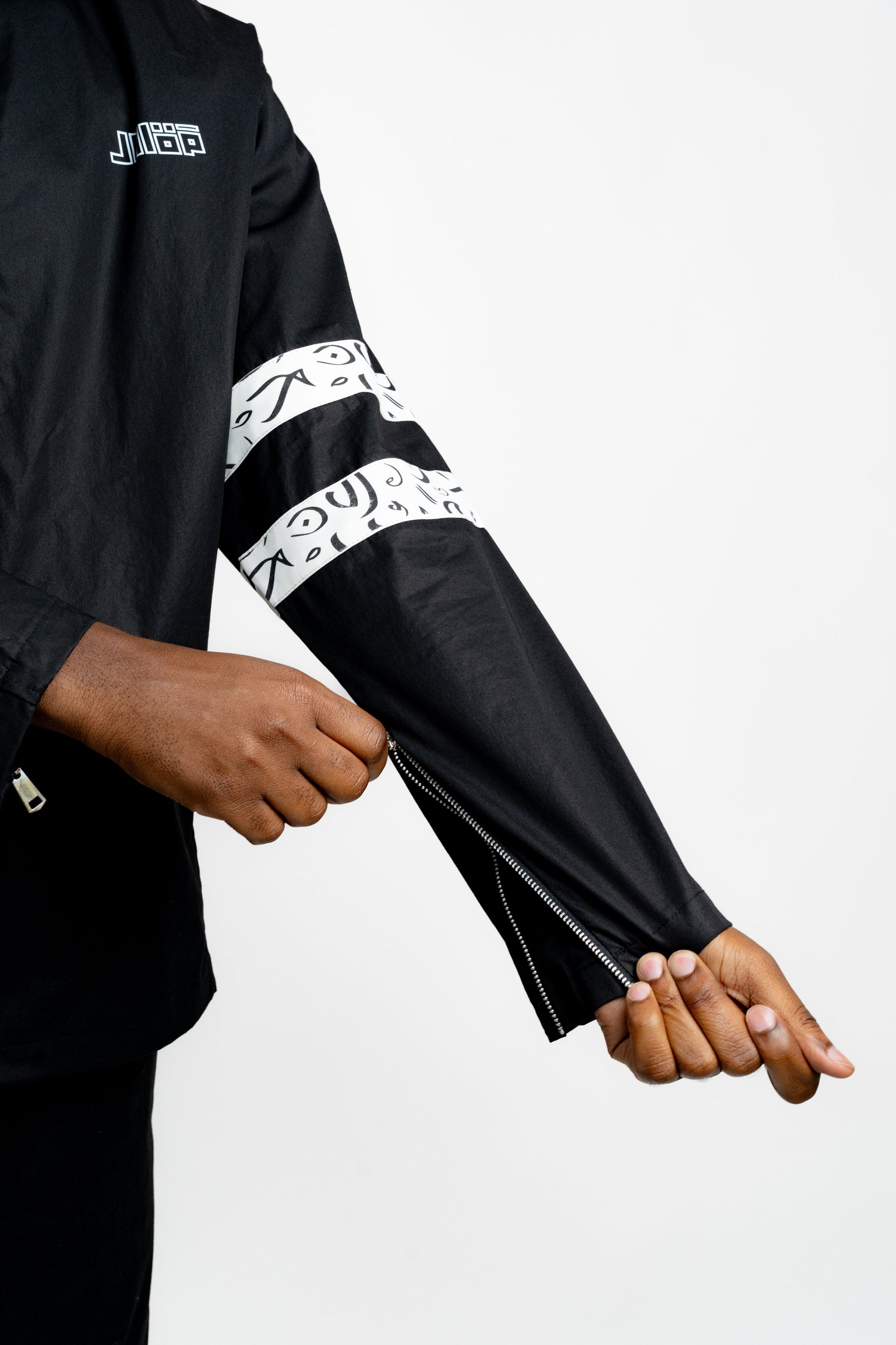 Arabic Tashkeel Tracksuit Jacket - Black