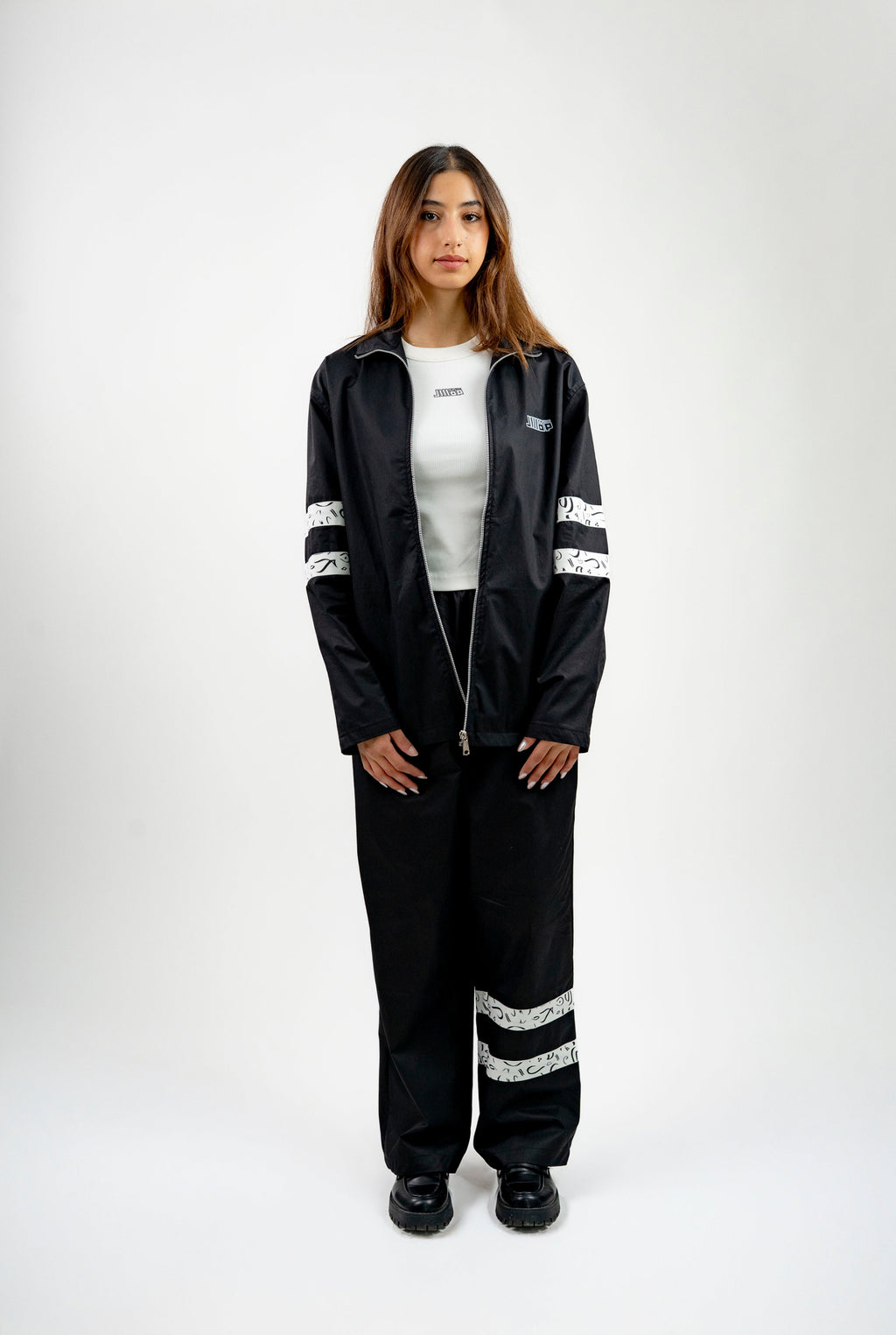 Arabic Tashkeel Tracksuit Jacket - Black