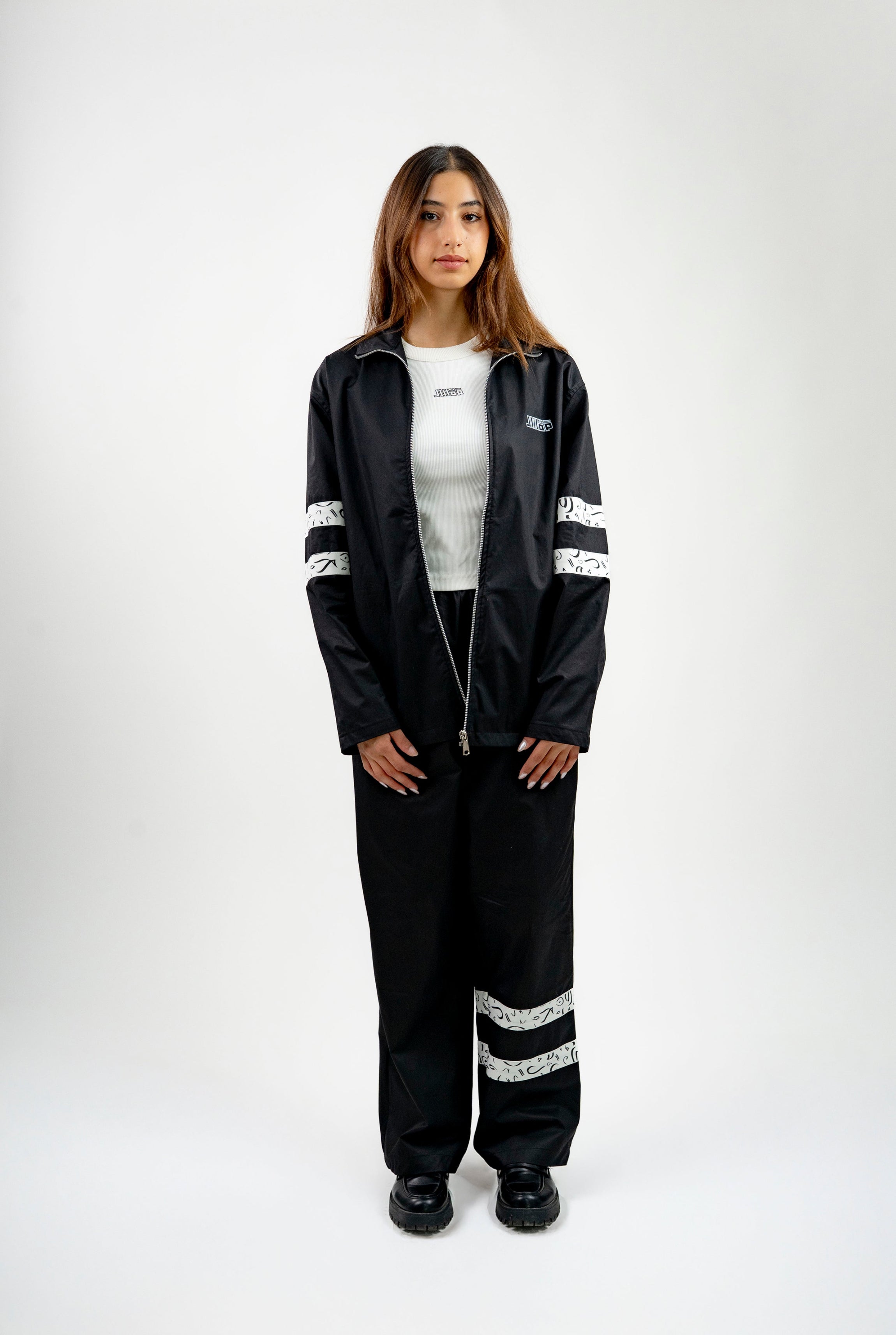 Arabic Tashkeel Tracksuit Jacket - Black