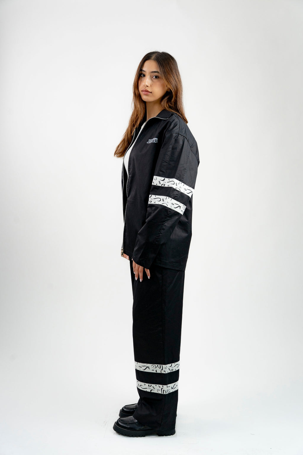Arabic Tashkeel Tracksuit Jacket - Black