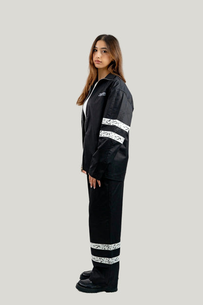 Arabic Tashkeel Tracksuit Jacket - Black