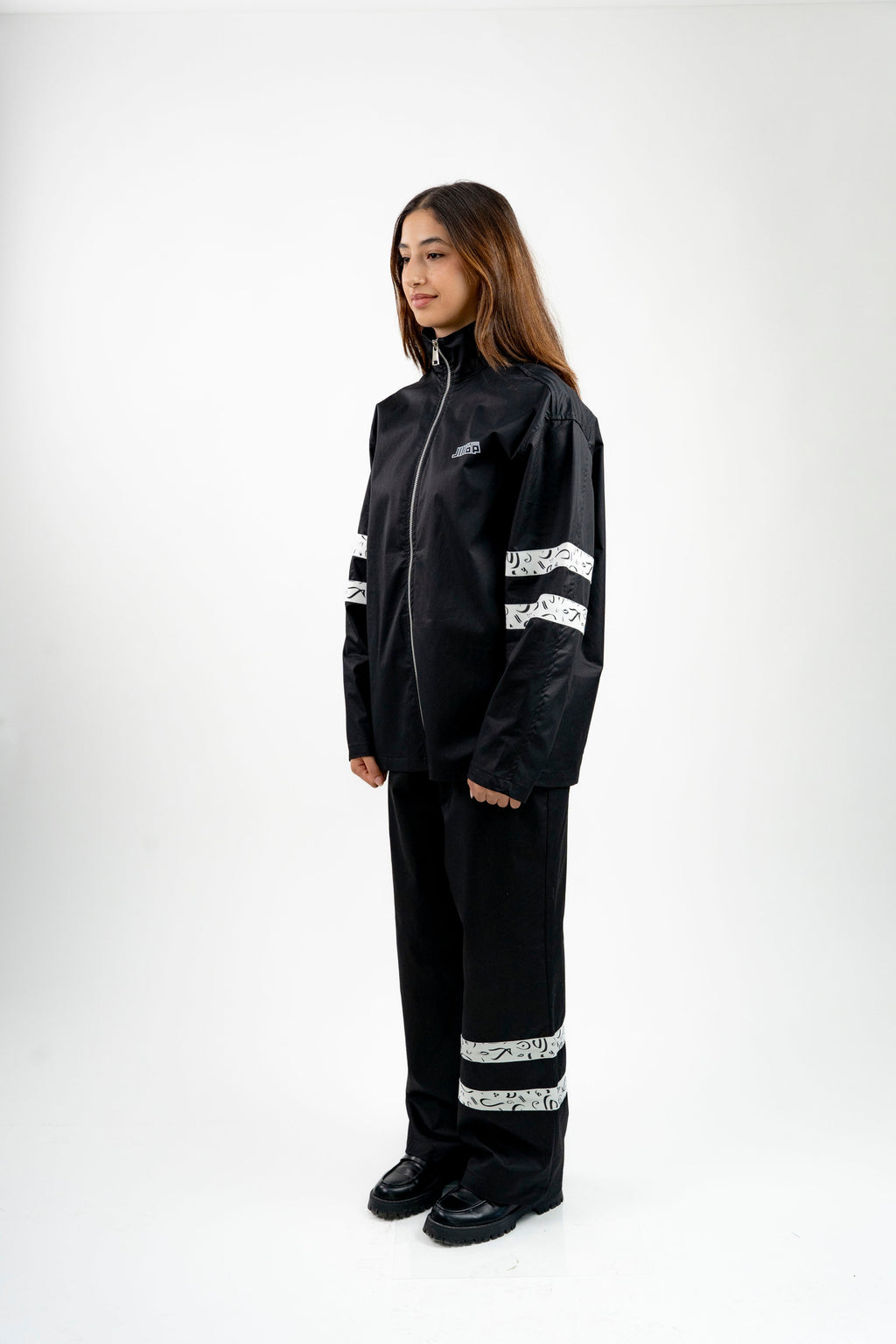 Arabic Tashkeel Tracksuit Jacket - Black