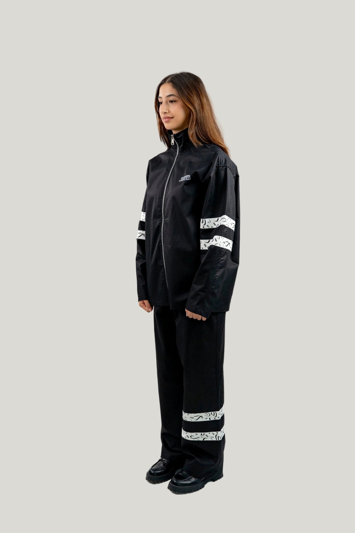 Arabic Tashkeel Tracksuit Jacket - Black
