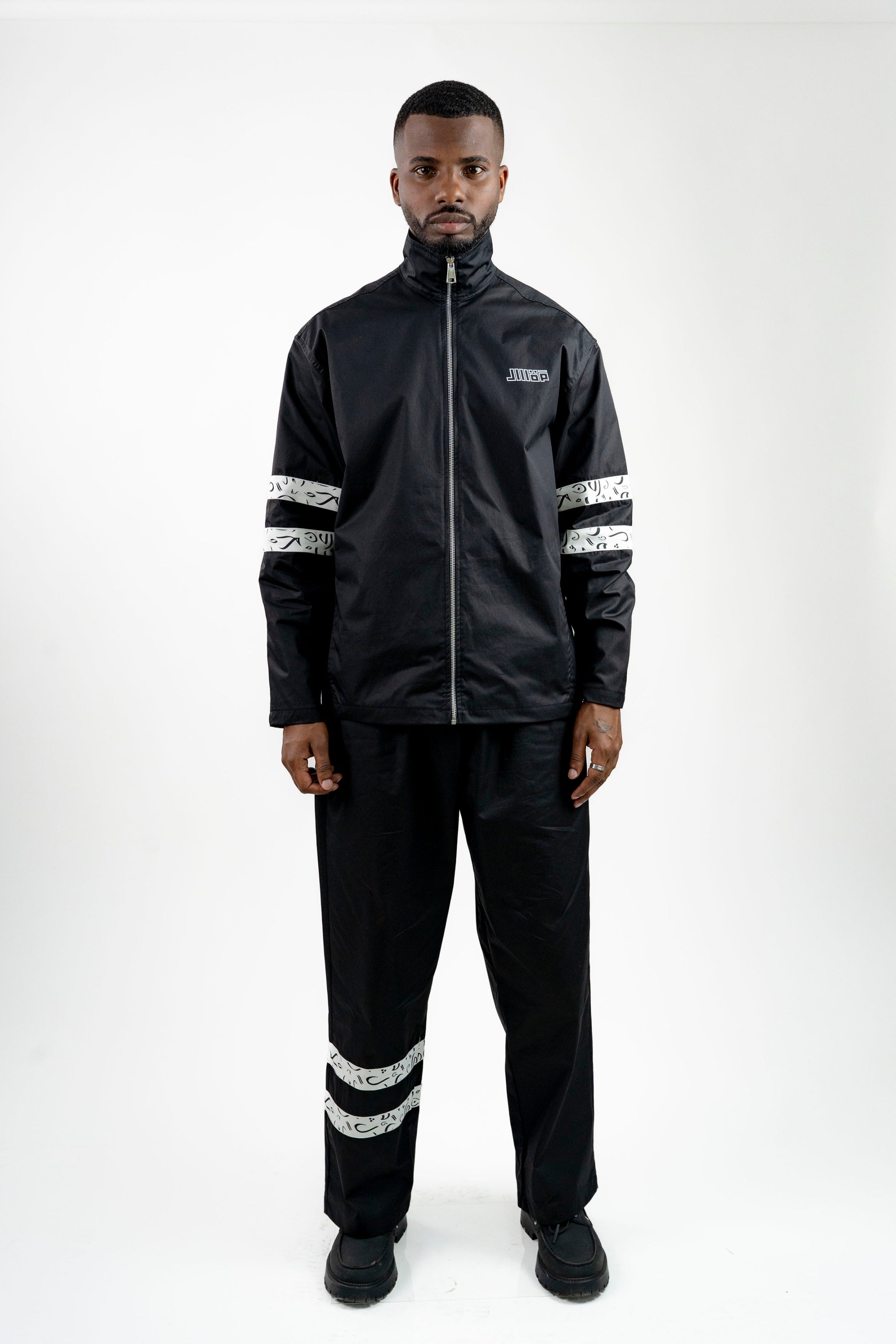 Arabic Tashkeel Tracksuit Jacket - Black