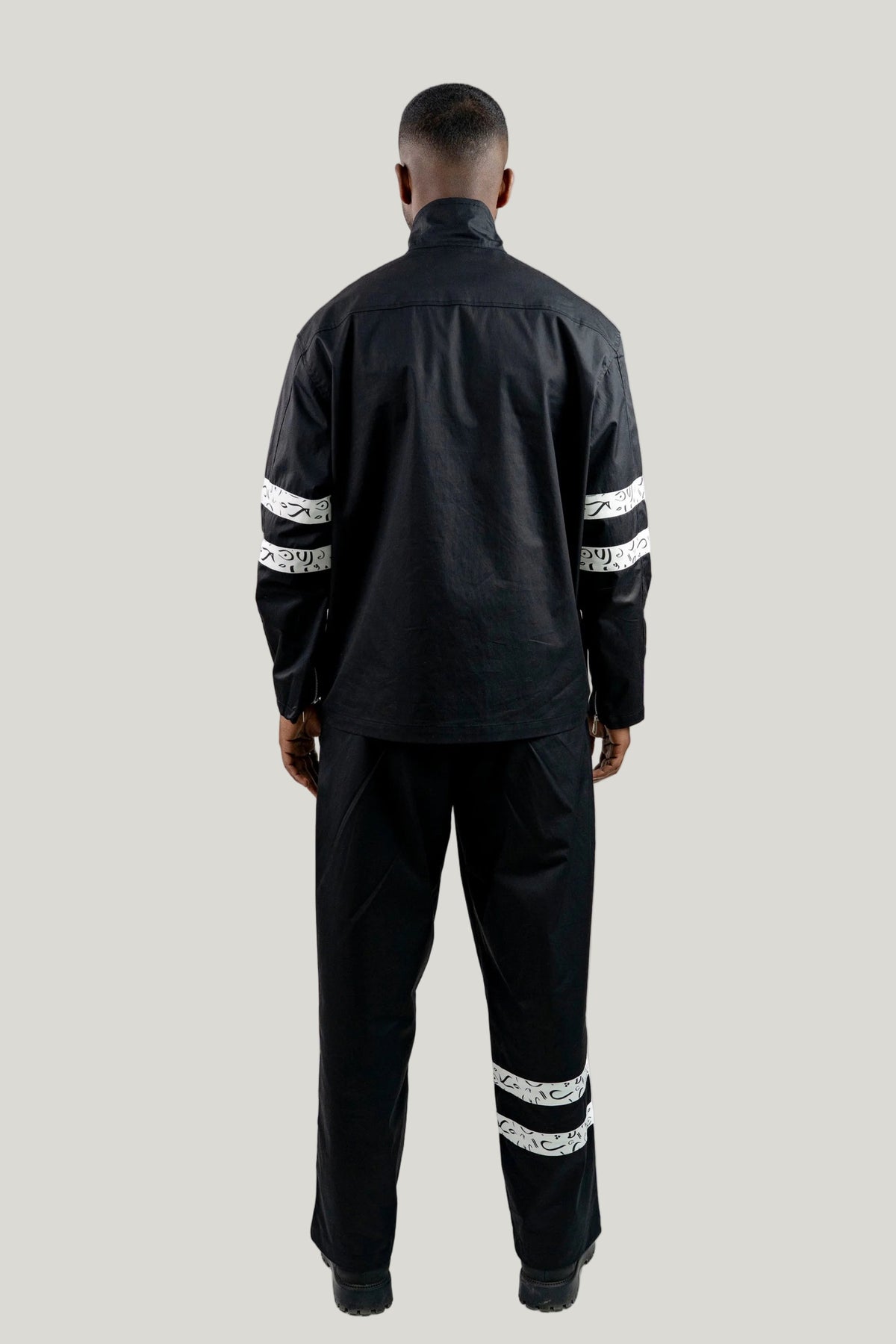 Arabic Tashkeel Tracksuit Jacket - Black