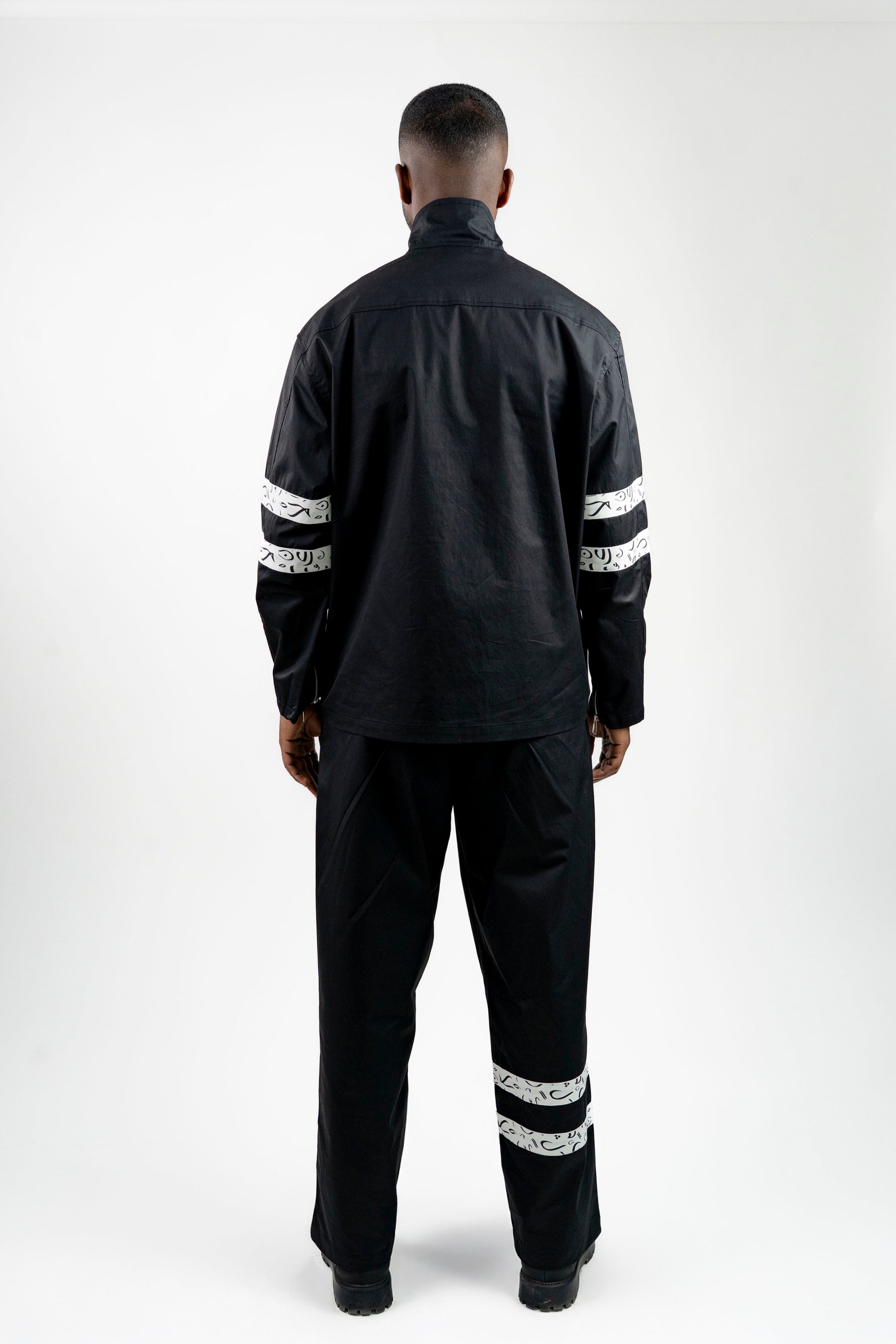 Arabic Tashkeel Tracksuit Jacket - Black