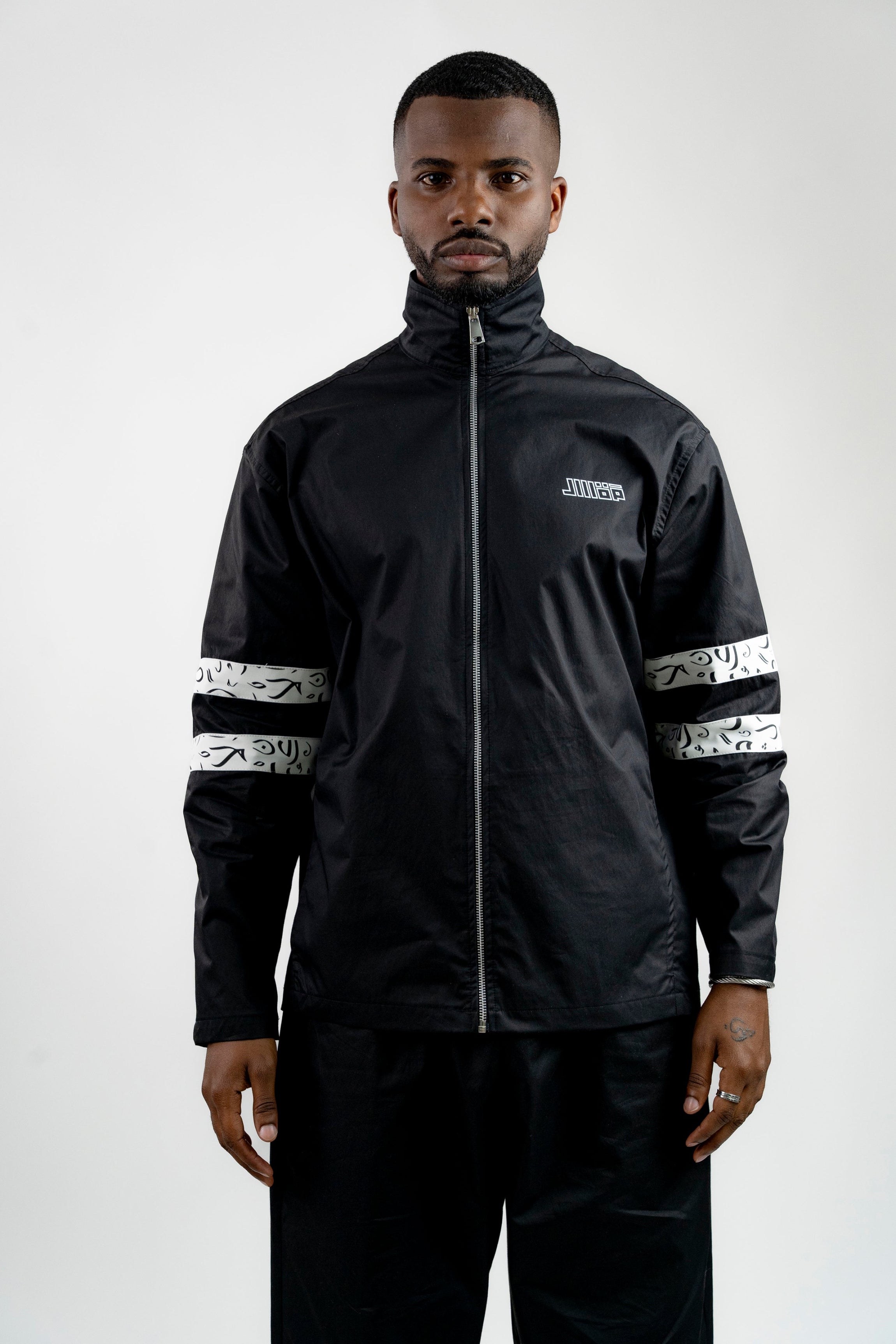 Arabic Tashkeel Tracksuit Jacket - Black