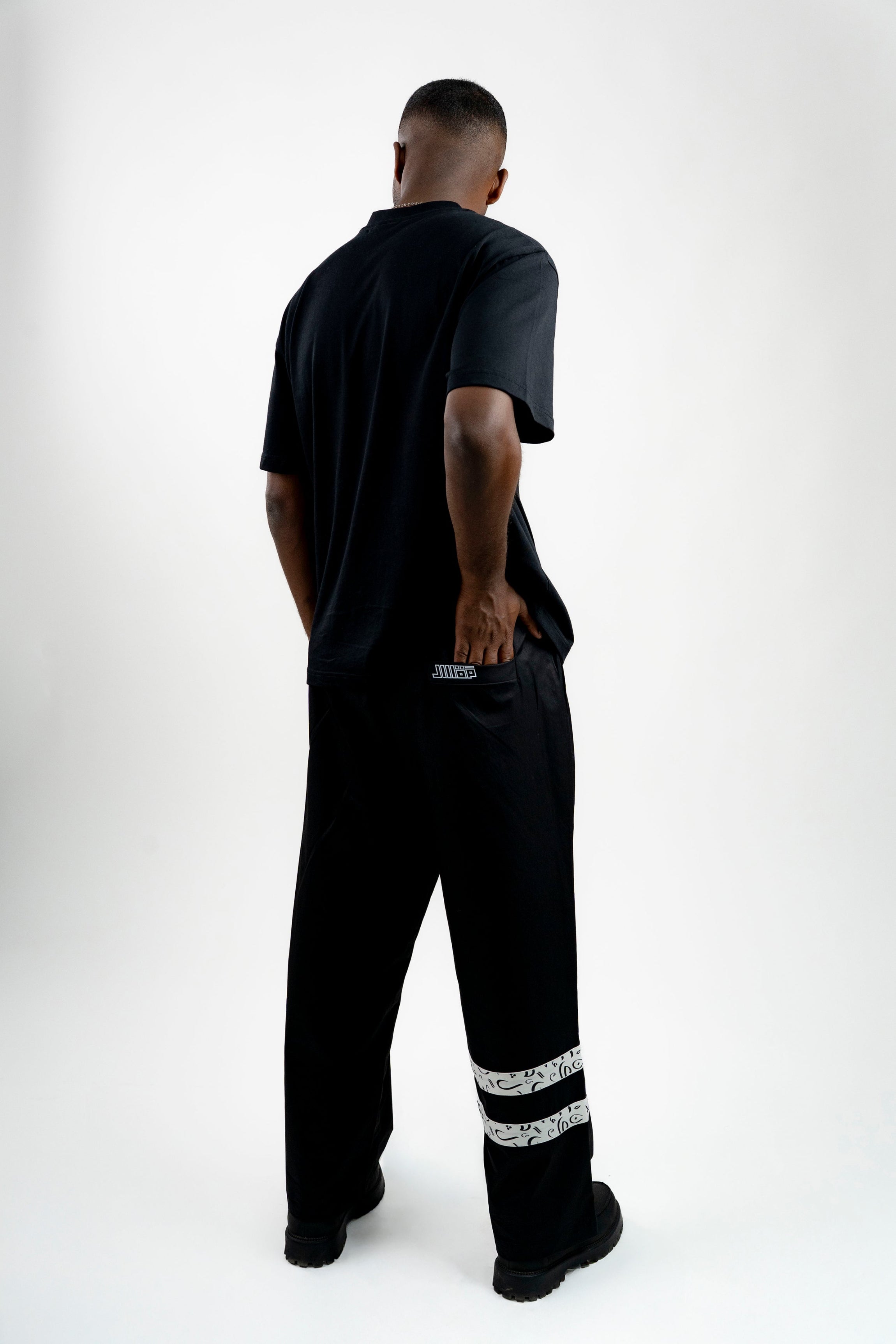 Arabic Tashkeel Tracksuit Trousers - Black