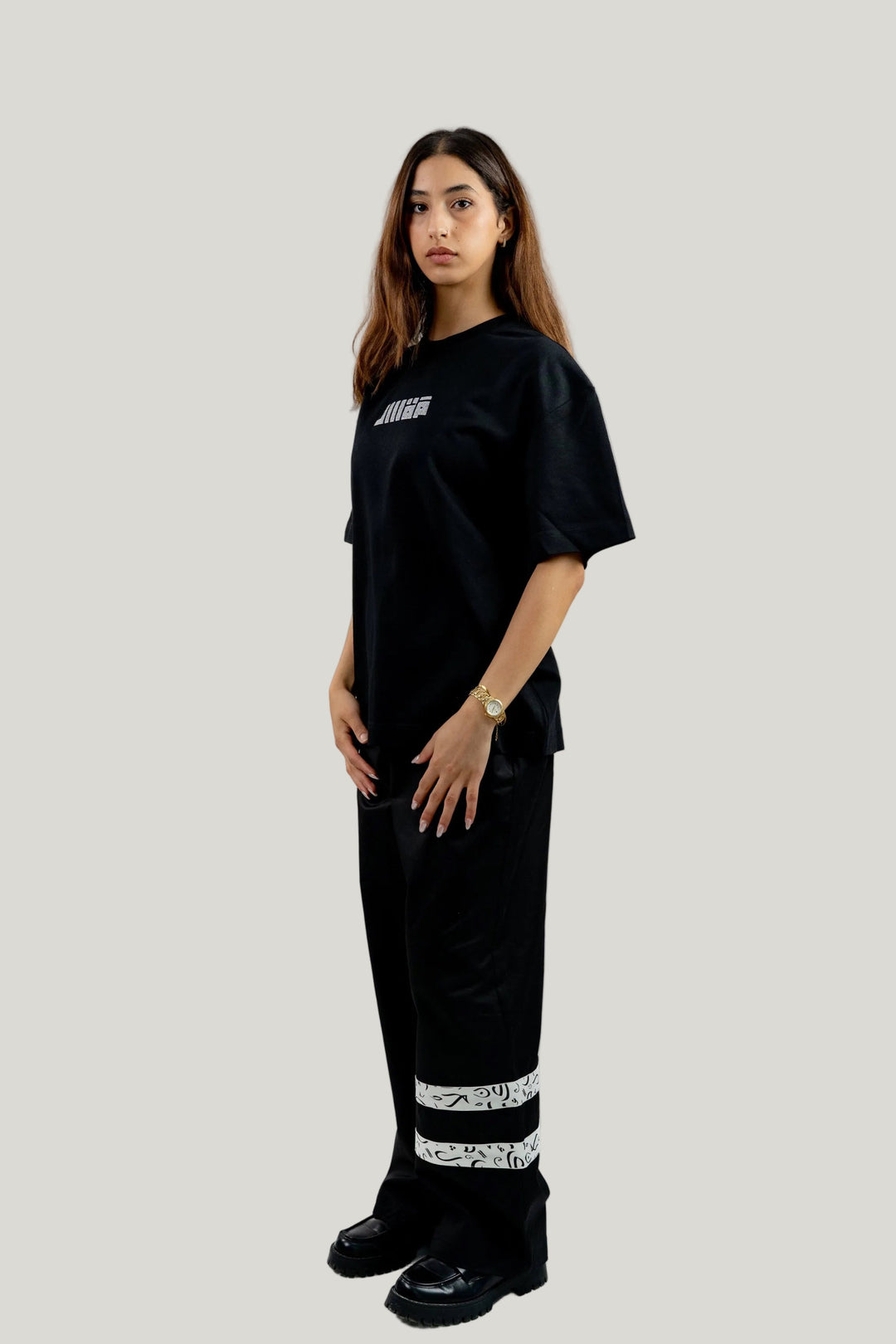 Arabic Tashkeel Tracksuit Trousers - Black